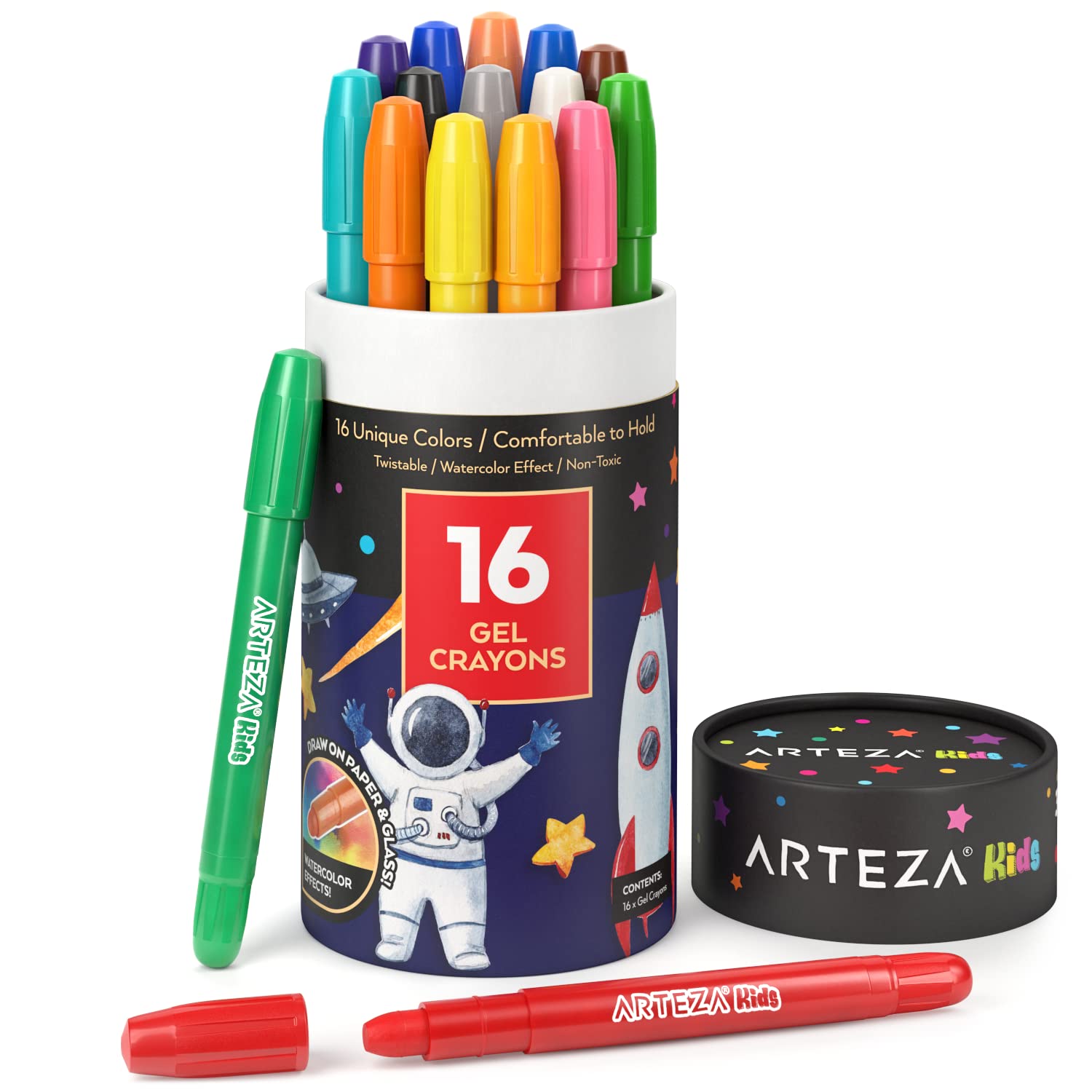 Amazon.com: ARTEZA Kids Gel Crayons, 16 Count, Twistable and